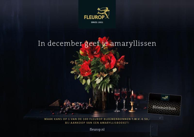 Shopper activatie amaryllis bij Fleurop Nederland 